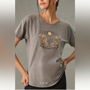 Anthropologie graphic t shirt- Real Fun, Wow! Tiger Graphic T shirt